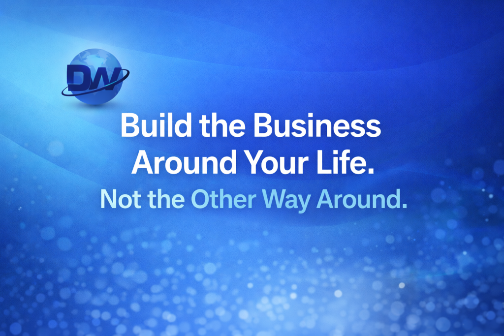 Entrepreneur building a freedom-based business with a simple plan and calm schedule